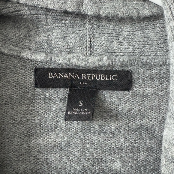 Banana Republic Factory Black & Gray Striped Open-Front Cardigan. Small. - Picture 2 of 3